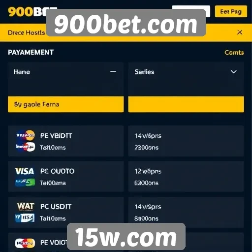 Opções de pagamento no 900bet